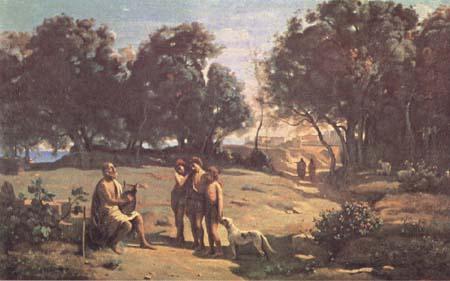 Jean Baptiste Camille  Corot Homere et les bergers (mk11)